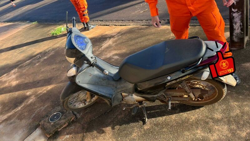 Ilustração da notícia Motociclista fica ferido após queda em avenida em Chapadão do Sul